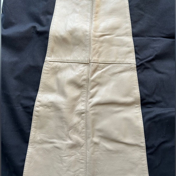 Judith & Charles Leather Panel Sheath Dress Sz 6 - Picture 8 of 17